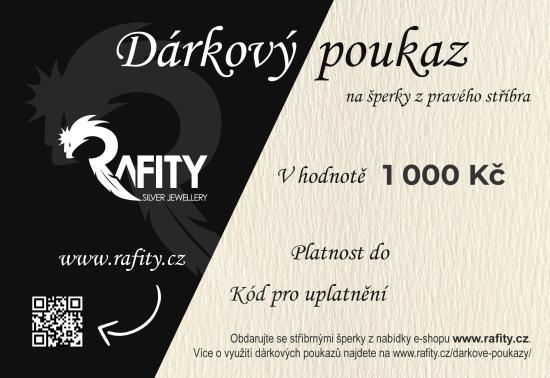 1000Kč  - Tištěný dárkový poukaz