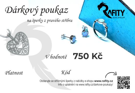 750Kč - Tištěný dárkový poukaz