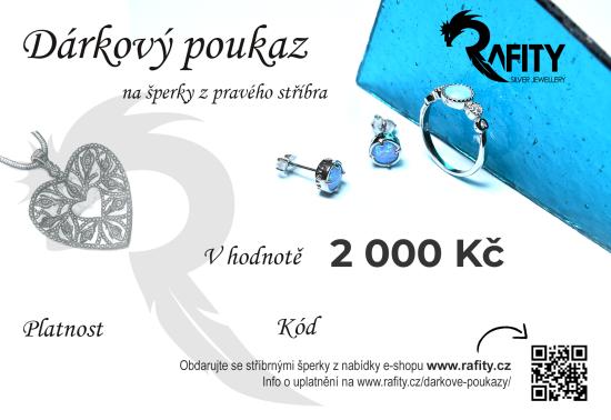 2000Kč  - Tištěný dárkový poukaz