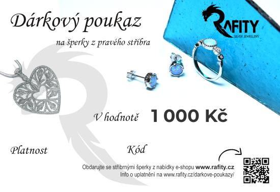 1000Kč  - Tištěný dárkový poukaz